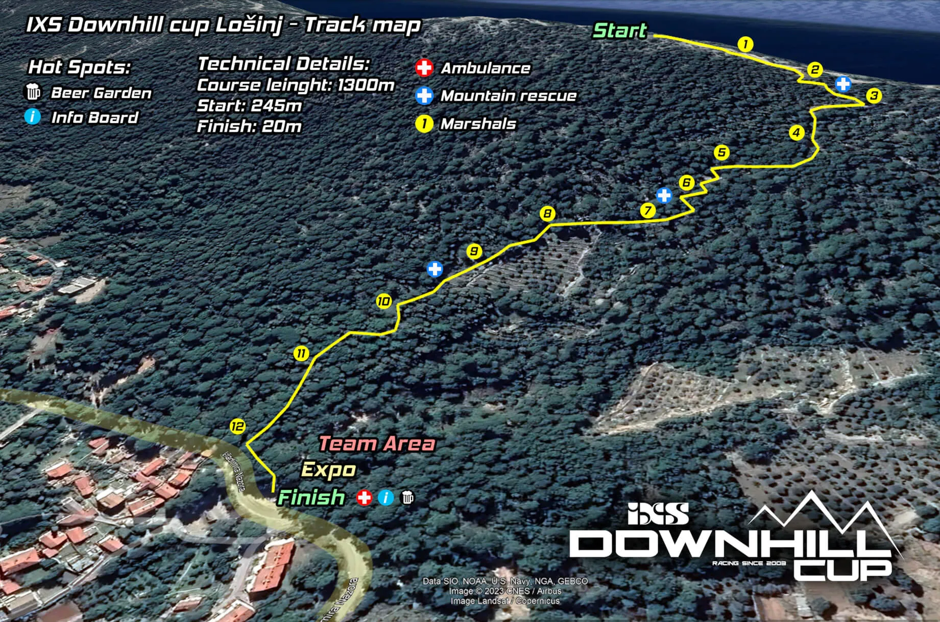 IXS Downhill Lošinj 2024 Track map